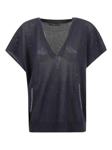 V-neck wool blouse by FABIANA FILIPPI
