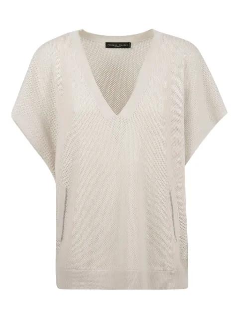 V-neck wool top by FABIANA FILIPPI