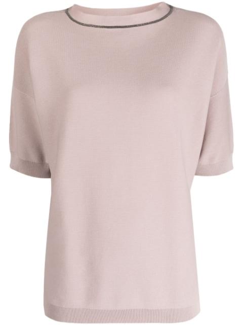 ball-chain detail fine-knit top by FABIANA FILIPPI