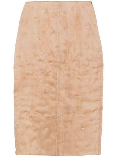 bead-detailing midi skirt by FABIANA FILIPPI
