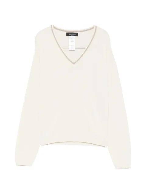 bead-embellished V-neck sweater by FABIANA FILIPPI