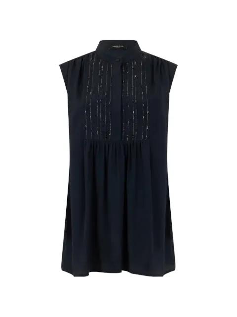 bead-embellished pleated blouse by FABIANA FILIPPI