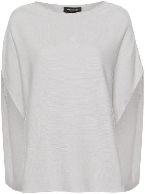 beaded-trim sleeveless sweater by FABIANA FILIPPI
