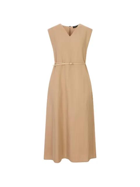 belted V-neck dress by FABIANA FILIPPI