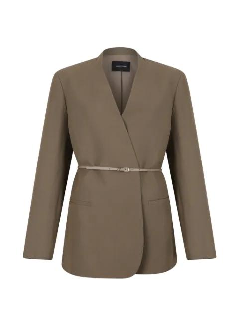 belted wrap-front jacket by FABIANA FILIPPI