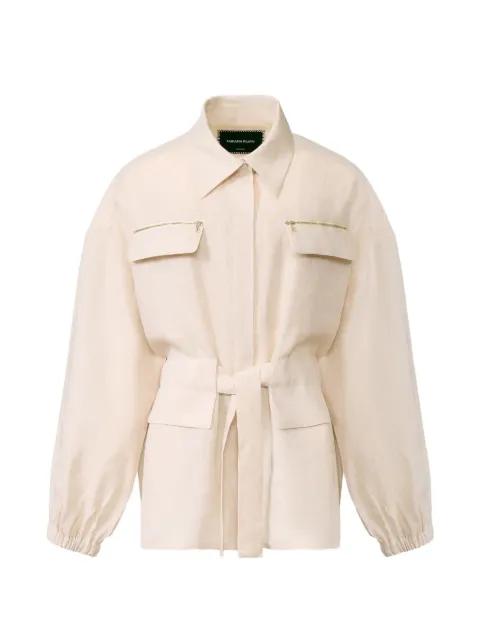 belted zip shirt jacket by FABIANA FILIPPI