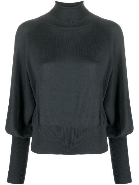 bishop-sleeved fine-knit jumper by FABIANA FILIPPI