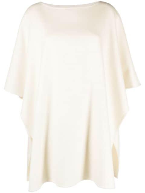 boat-neck knit poncho by FABIANA FILIPPI