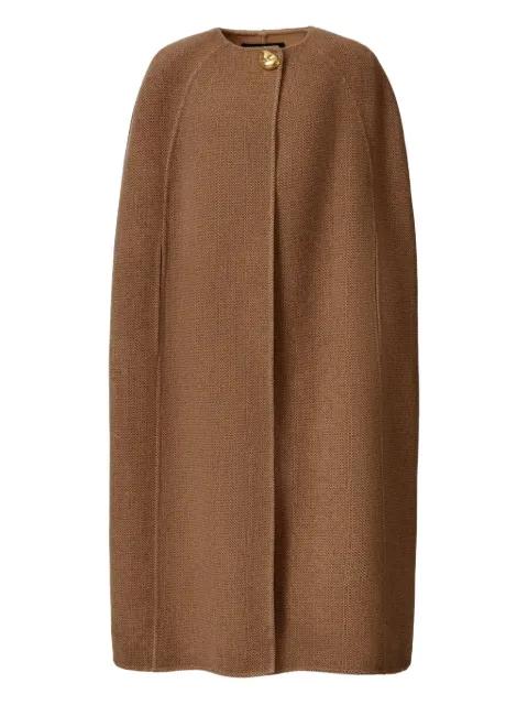 button-fastening cape coat by FABIANA FILIPPI