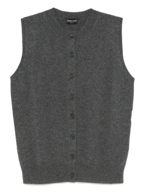 button-fastening sleeveless cardigan by FABIANA FILIPPI