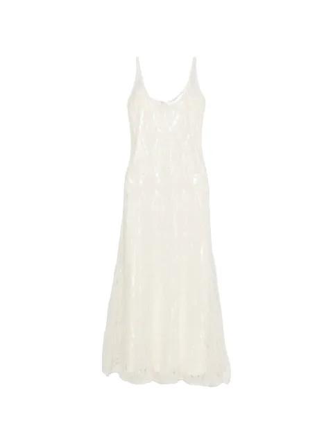 crochet-knit sleeveless midi dress by FABIANA FILIPPI