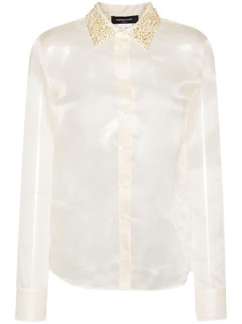crystal-embellished silk shirt by FABIANA FILIPPI