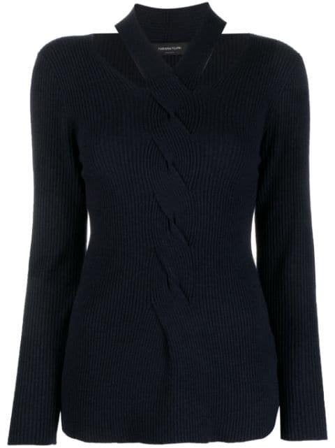 cut-out cable-knit detail jumper by FABIANA FILIPPI