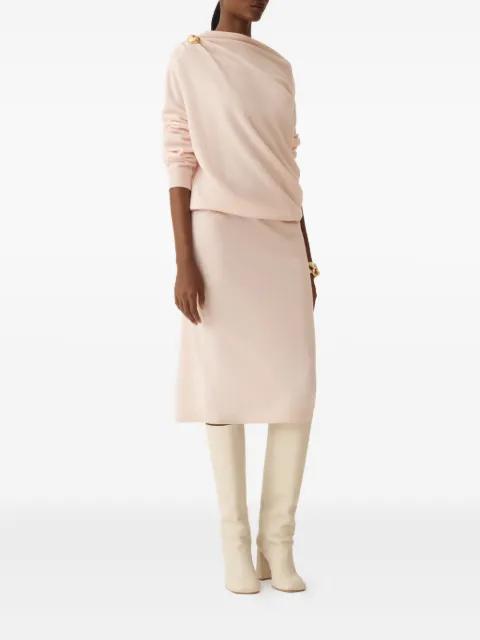 draped button-detail midi dress by FABIANA FILIPPI