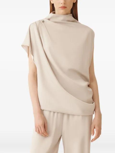 draped mock-neck top by FABIANA FILIPPI