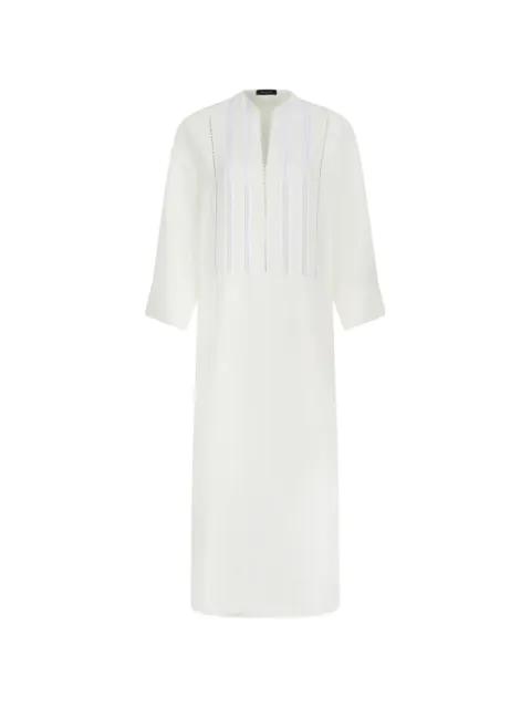 embroidered-panel frayed-edge maxi dress by FABIANA FILIPPI