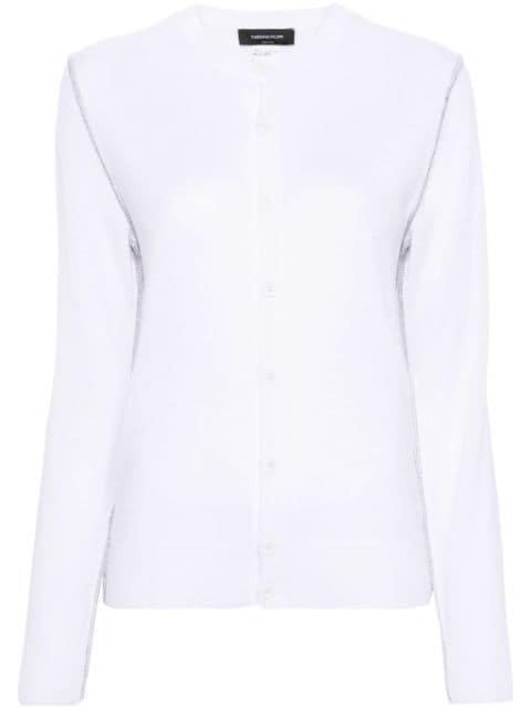 exposed-seam fine wool cardigan by FABIANA FILIPPI