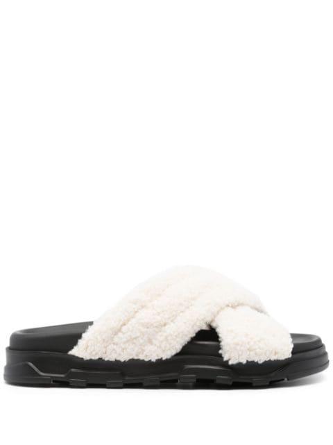 faux-shearling leather slides by FABIANA FILIPPI