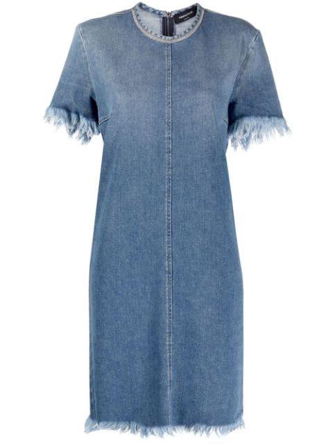 frayed denim dress by FABIANA FILIPPI
