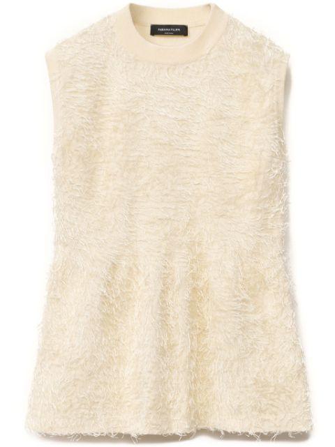 frayed knitted top by FABIANA FILIPPI