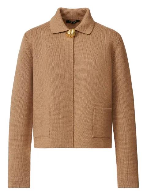 gold-button wool cardigan by FABIANA FILIPPI