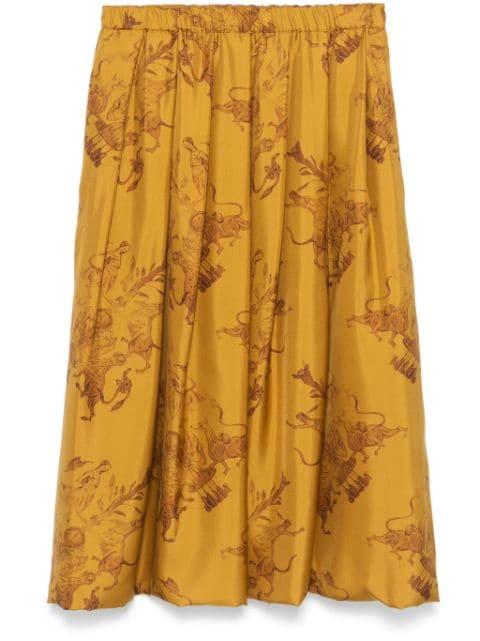graphic-print midi skirt by FABIANA FILIPPI
