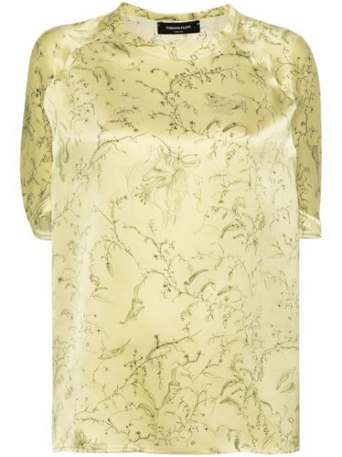 graphic-print silk blouse by FABIANA FILIPPI