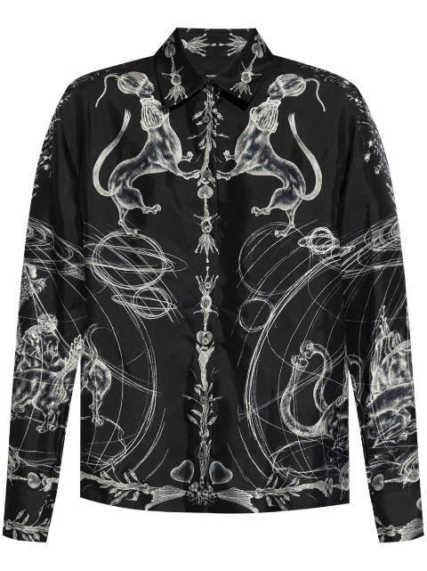 graphic-print silk shirt by FABIANA FILIPPI