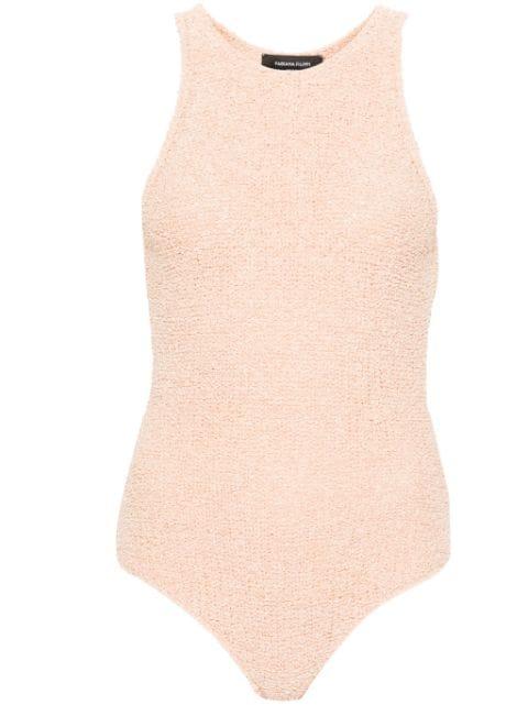 halterneck bouclé-knit bodysuit by FABIANA FILIPPI