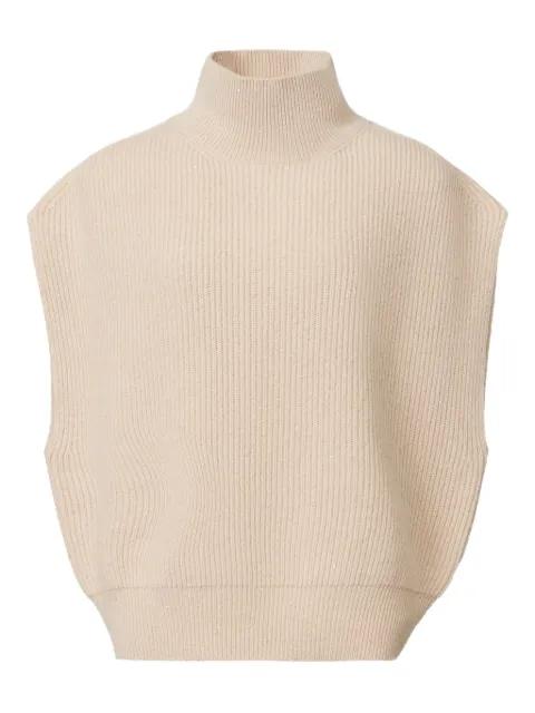 high-neck ribbed-knit vest by FABIANA FILIPPI