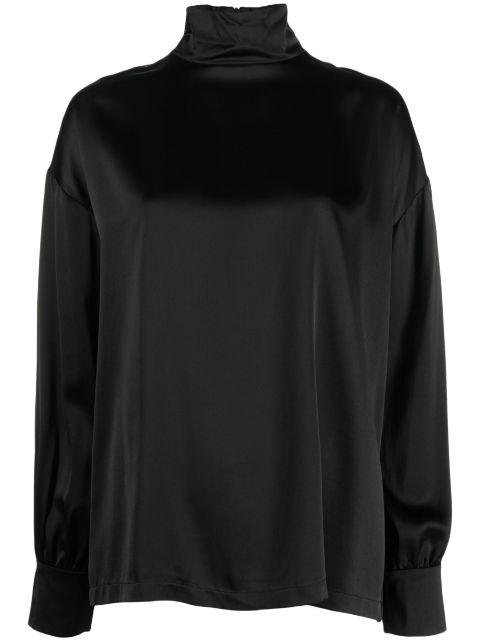 high-neck satin blouse by FABIANA FILIPPI