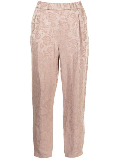 high-rise cropped jacquard trousers by FABIANA FILIPPI