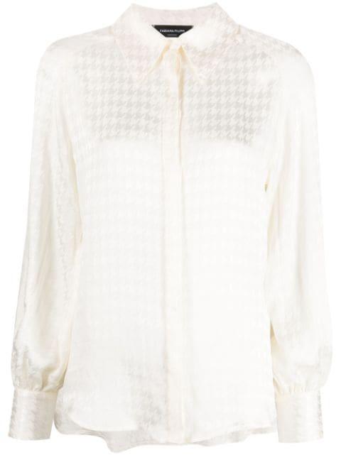 houndstooth-pattern long-sleeved shirt by FABIANA FILIPPI
