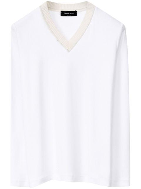 jersey v-neck t-shirt by FABIANA FILIPPI
