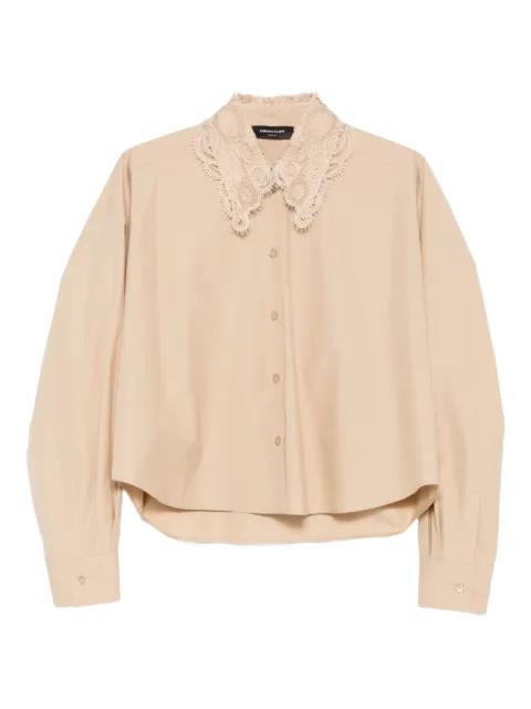lace-trimmed button-down shirt by FABIANA FILIPPI