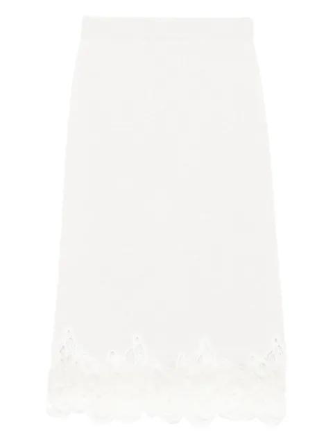 lace-trimmed midi skirt by FABIANA FILIPPI