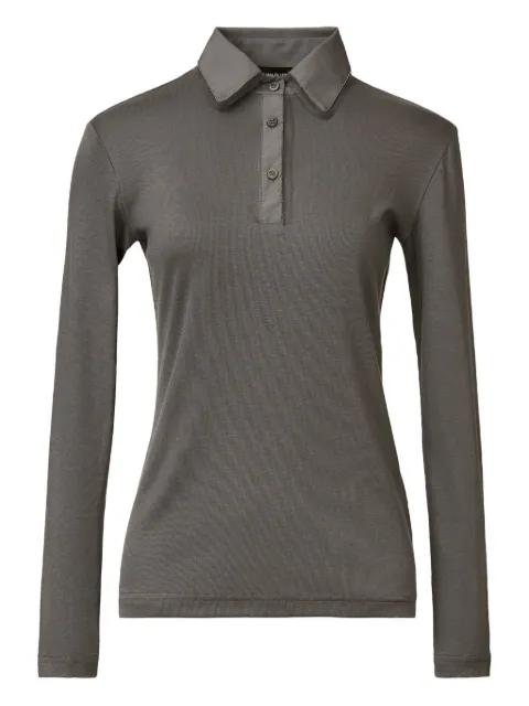 long-sleeve buttoned polo top by FABIANA FILIPPI
