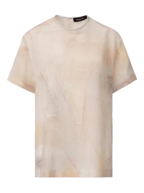 marble-print short-sleeve t-shirt by FABIANA FILIPPI