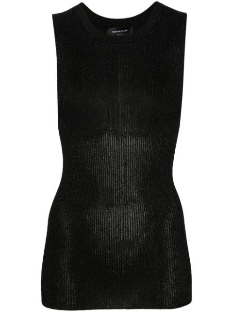 metallic-thread ribbed tank top by FABIANA FILIPPI