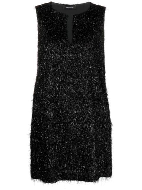 metallic-threading fringed minidress by FABIANA FILIPPI