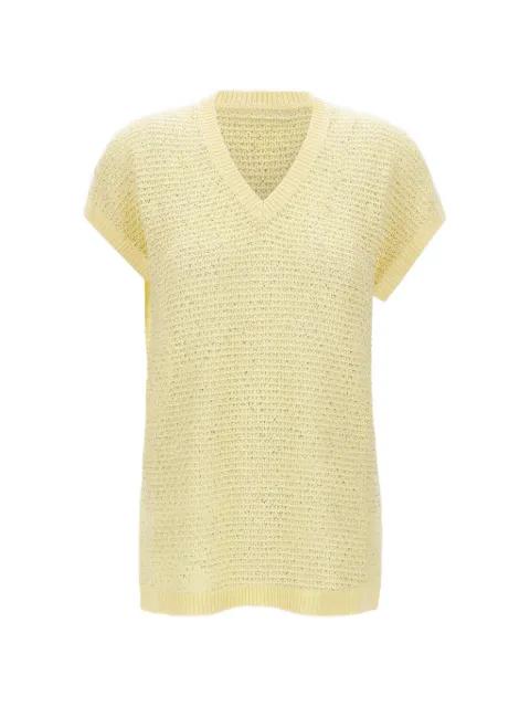 micro sequins V-neck sweater by FABIANA FILIPPI