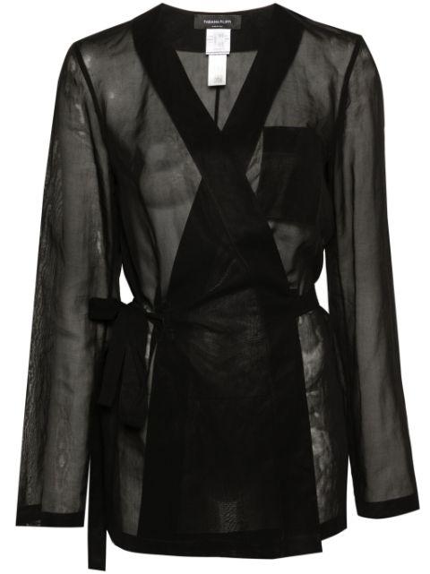 moire wrap shirt by FABIANA FILIPPI