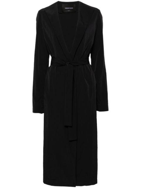 open-front crinkled parka coat by FABIANA FILIPPI