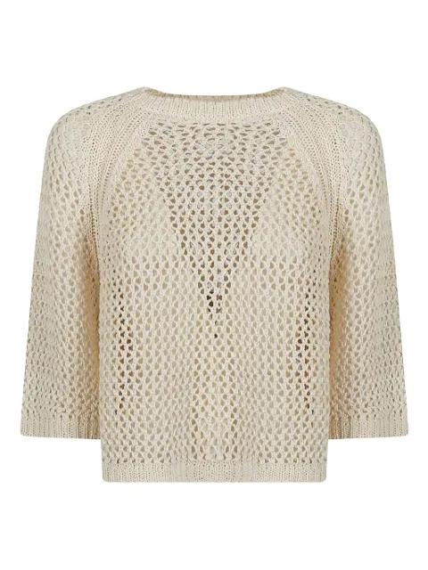 open-knit cotton jumper by FABIANA FILIPPI