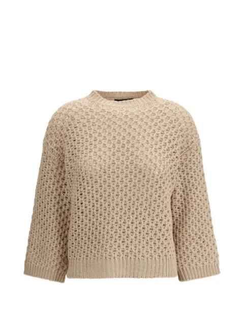 open-knit crew-neck sweater by FABIANA FILIPPI