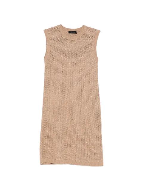 open-knit sleeveless mini dress by FABIANA FILIPPI