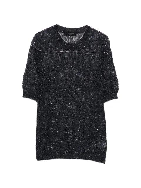 open-knit sparkle T-shirt by FABIANA FILIPPI