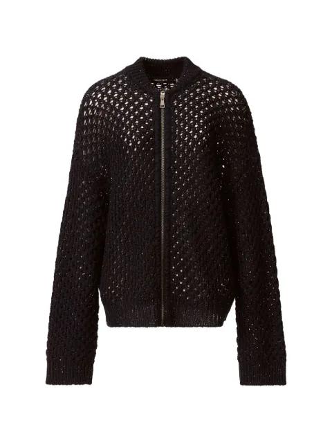 open-knit zip-up cardigan by FABIANA FILIPPI