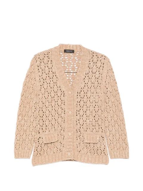 openwork flap-pockets cardigan by FABIANA FILIPPI