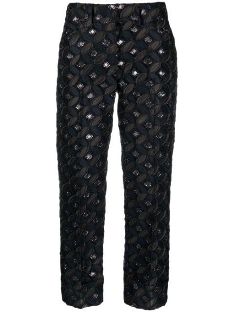 patterned-jacquard cropped trousers by FABIANA FILIPPI